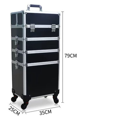 "Professional Beauty Travel Trolley Case with Foldable Design and Wheels"