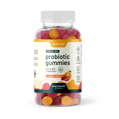 Sugar Free Probiotic Gummies Supplement -  Gut Health, Digestion, Immune Support, Anti-Inflammatory - 60 Gummies