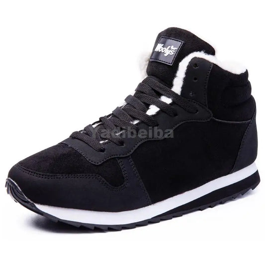 Men Boots Men'S Winter Shoes Fashion Snow Boots Shoes plus Size Winter Sneakers Ankle Men Shoes Winter Boots Black Blue Footwear