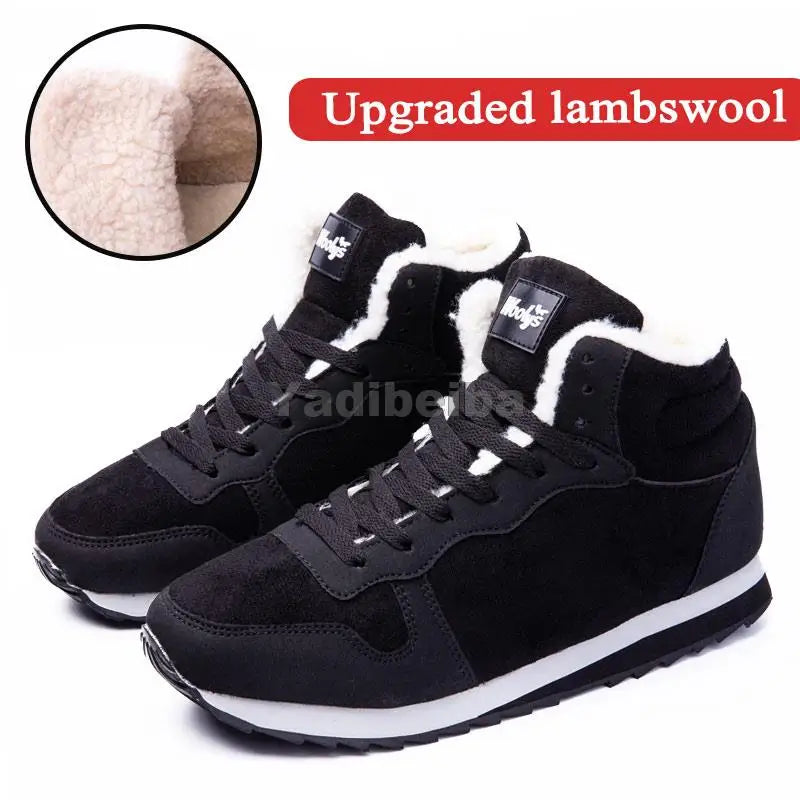 Men Boots Men'S Winter Shoes Fashion Snow Boots Shoes plus Size Winter Sneakers Ankle Men Shoes Winter Boots Black Blue Footwear