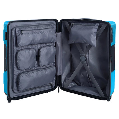 V3 Connectable Hardside Carry on Spinner Travel Luggage Bag Suitcase, Blue