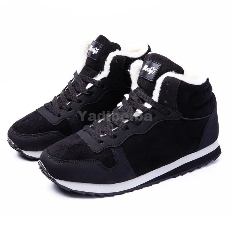 Men Boots Men'S Winter Shoes Fashion Snow Boots Shoes plus Size Winter Sneakers Ankle Men Shoes Winter Boots Black Blue Footwear