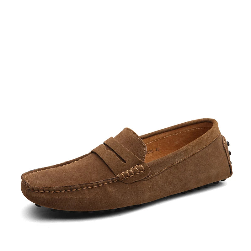 "Premium Leather Loafers: Stylish Men's Slip-On Shoes in Various Sizes"