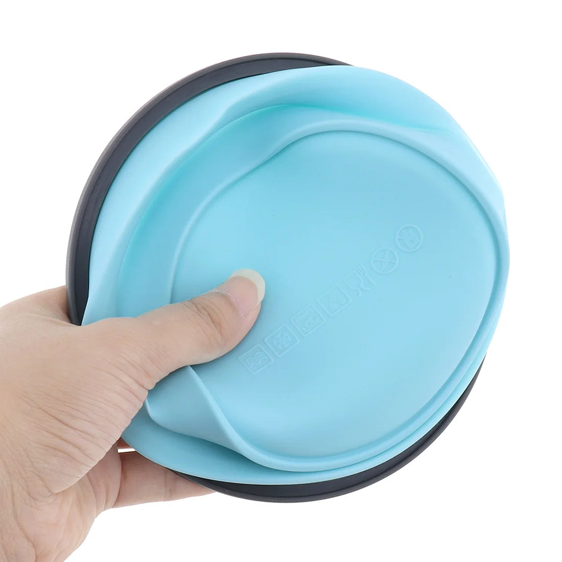 Silicone Lunch-Box Round Folding Food Container Portable Bowl 350ML/500ML/800ML/1200ML Two Colors Bento-box Eco-Friendly