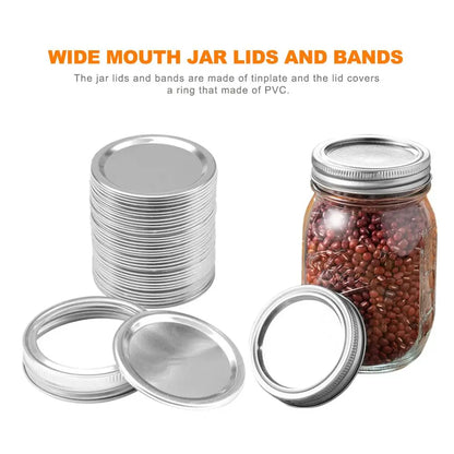 10PCS Wide Mouth Lids Mason Jar Lids Leak Proof Secure Mason Canning Jar Caps for Mason Canning Jars Diameter 70mm 86mm