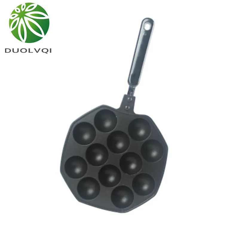 Holaroom 12 Cavities Aluminum Alloy Takoyaki Pan Takoyaki Maker Octopus Small Balls Baking Pan Home Cooking Tools