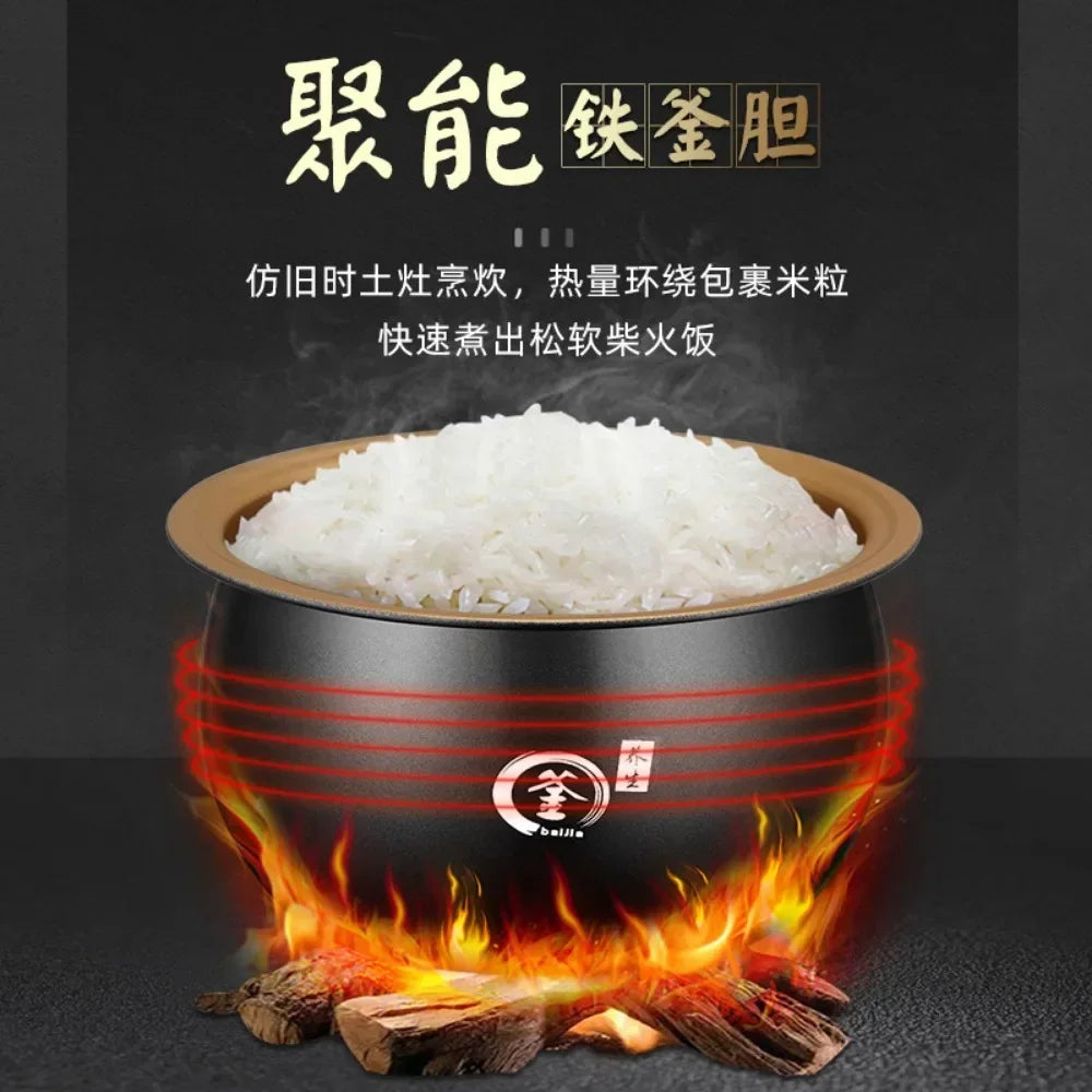 5L electric rice cooker intelligent reservation for rice cooking, steaming, and non stick inner liner electric rice cooker 3-5 L