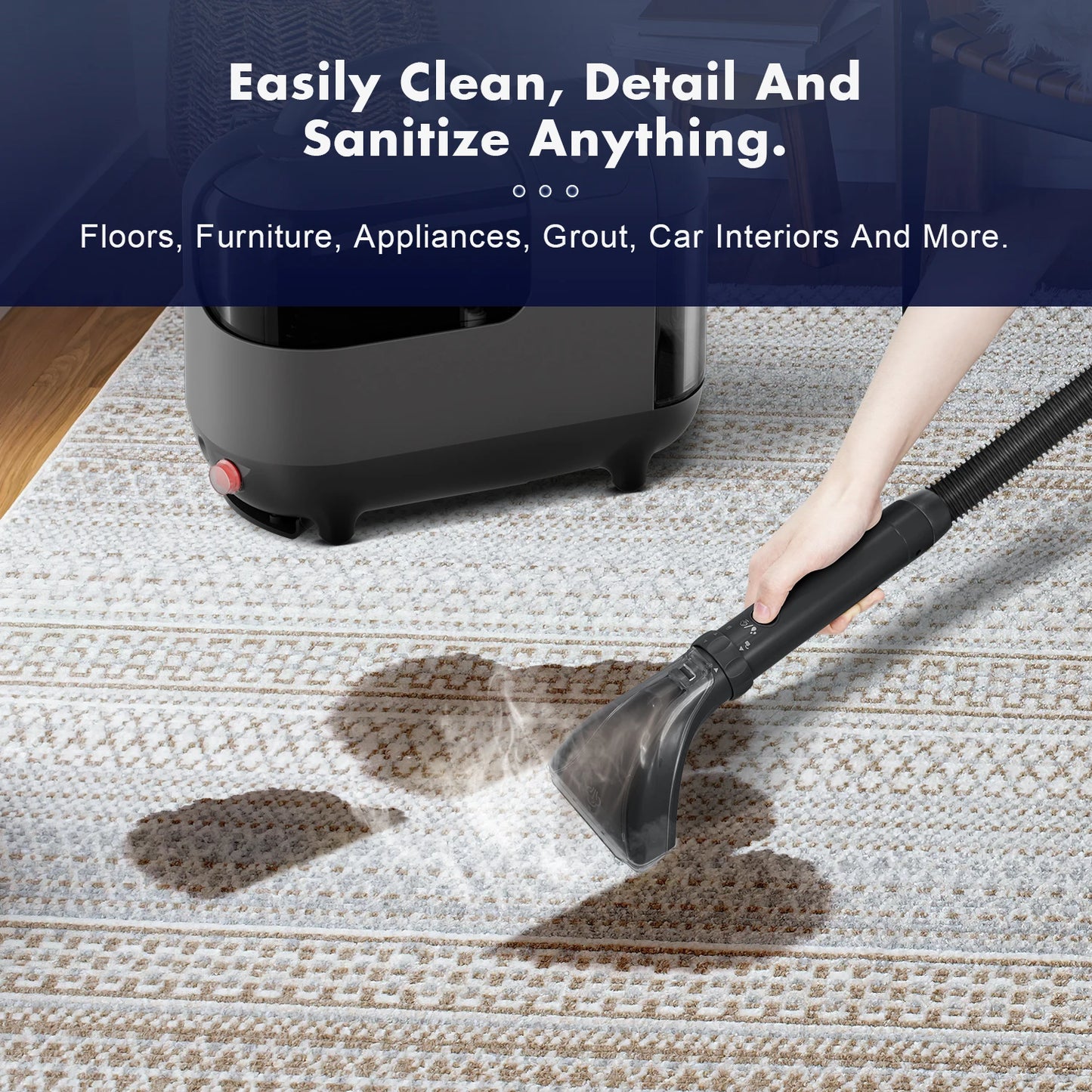 ZCWA Spot Cleaner 13Kpa 1200W Vacuum Cleaner Spray Suction Integrated Machine Clean Machine Handheld Carpet Cleaner