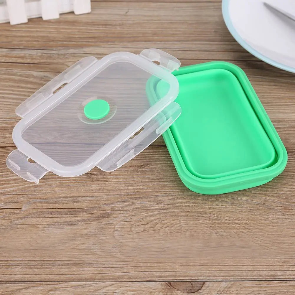 500ml Silicone Food Container Collapsible Portable Bowl Folding Food Storage Container Box Lunch Box