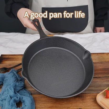 High Quality Natural Material Frying Pan Cast Iron Pan 14cm 16cm 20cm Non Stick One Piece Pan Home Garden Cast Iron Pan Egg Pan