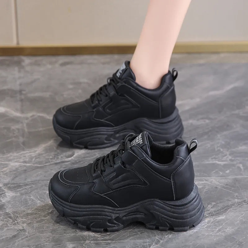 Women's Sneakers 2024 Autumn Thick Bottom Sports Shoes