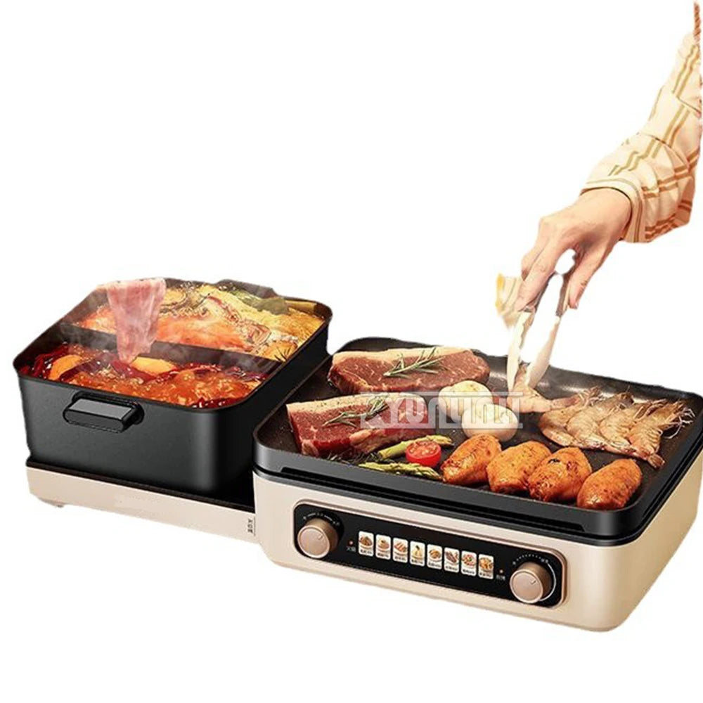 Folding Multi-Functional Cooking Pot Household Electric Barbecue Pot Home Appliances for Kitchen