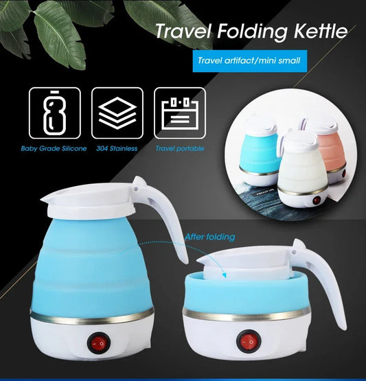 Foldable And Portable Teapot Water Heater 0.6L 600W 110/220V Electric Kettle For Travel Home Tea Pot Water Kettle Free Shipping