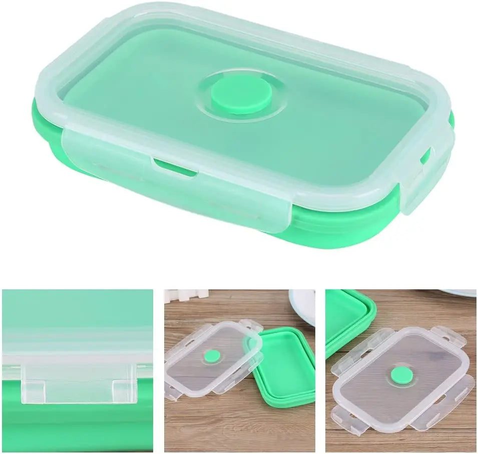 500ml Silicone Food Container Collapsible Portable Bowl Folding Food Storage Container Box Lunch Box