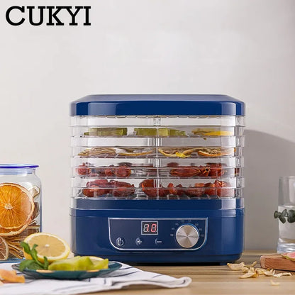 Dried Fruit Vegetables Herb Meat Machine Household MINI Food Dehydrator Pet Meat Dehydrated 5 Trays Snacks Air Dryer EU