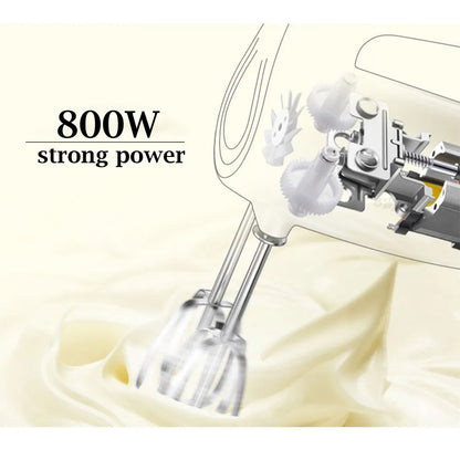 800W Electric Food Mixer Double Sticks Egg Beater Knead Dough 5 Speeds Kitchen Blender Cream Jam Pudding Milkshake Hand Mixer