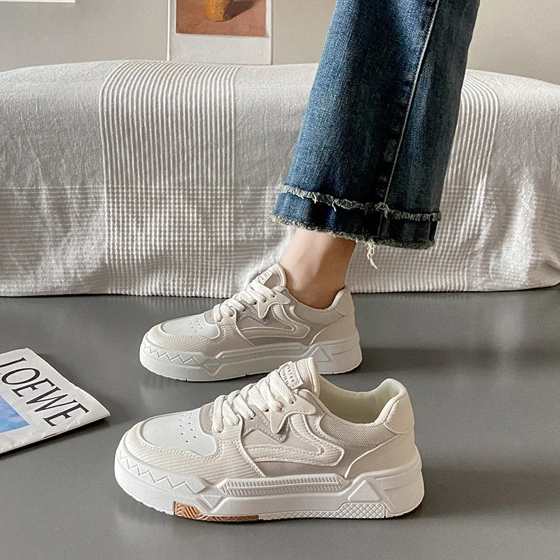 Casual Women's Leather Sneakers , Ladies Trainers