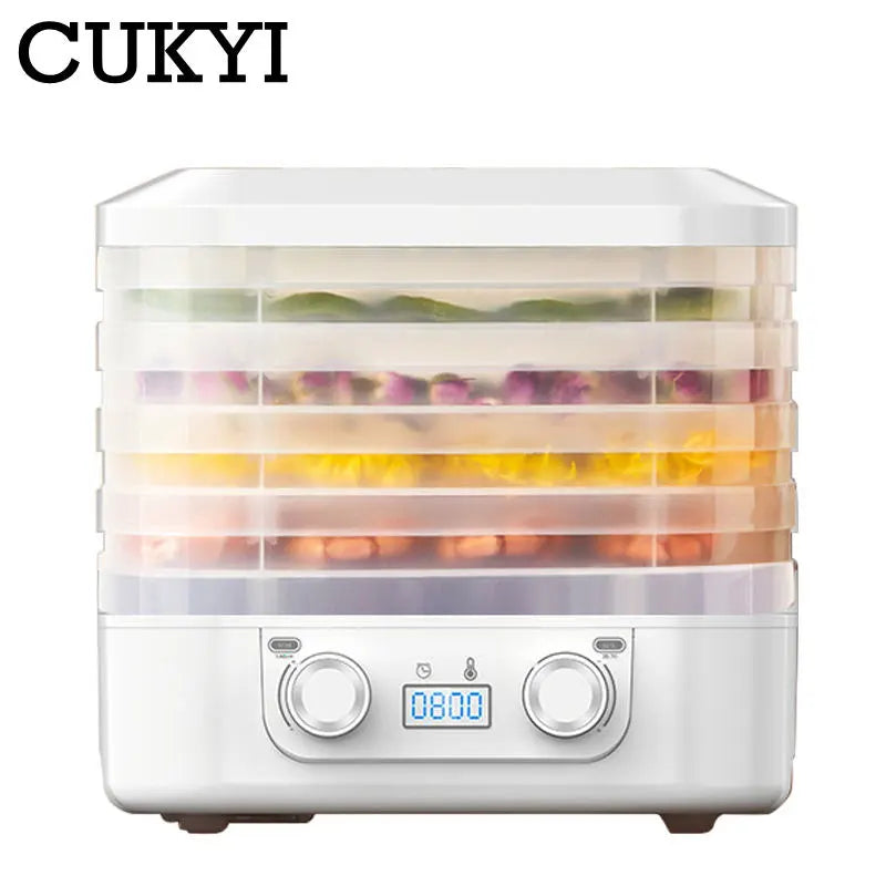 48Hours Long Lasting Thermostatic Fruit Drying Device 3/5 Layers Food Dehydrator Snack Herb Desiccator Temperature Adjustable