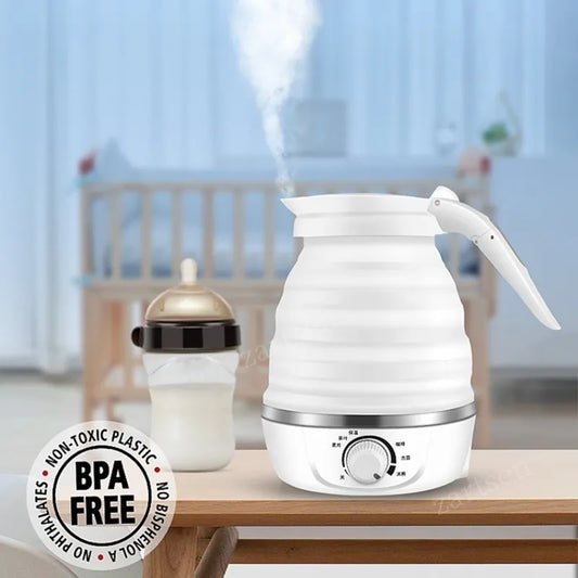 Foldable And Portable Teapot Water Heater 0.6L 600W Electric Kettle For Travel And Home Tea Pot Water Kettle Silica Gel