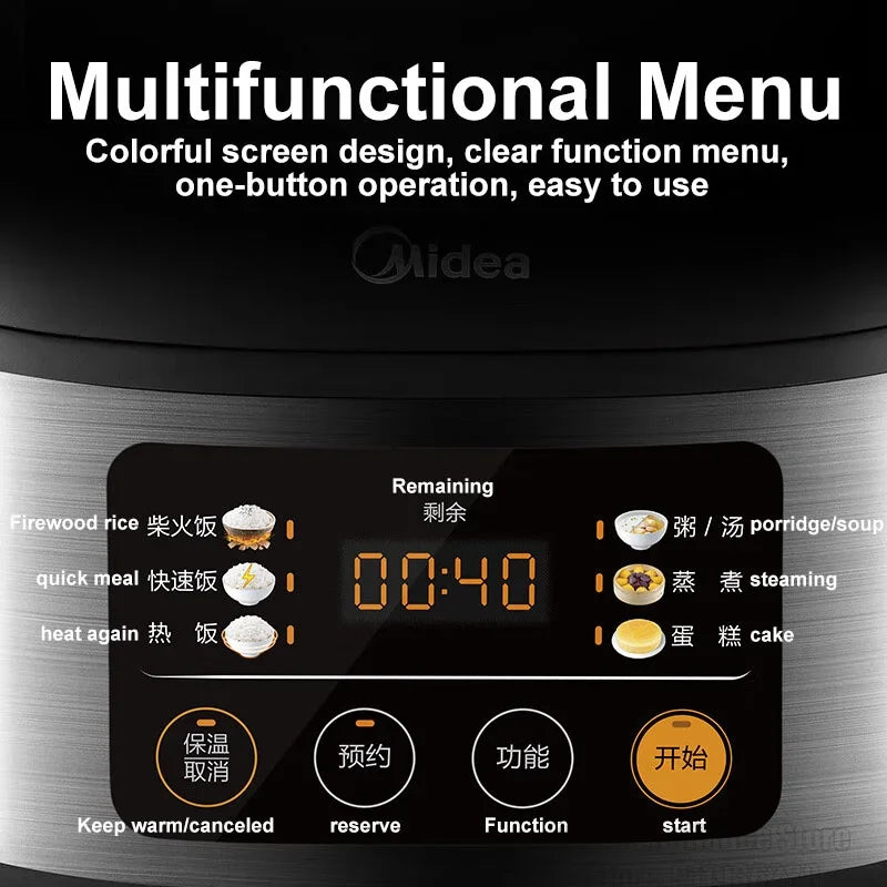 Midea 3L Rice Cooker Multi-function Household Electric Cooker Non-stick Inner Pot 220V Kitchen Appliance For Dormitory