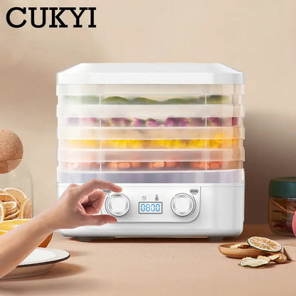 48Hours Long Lasting Thermostatic Fruit Drying Device 3/5 Layers Food Dehydrator Snack Herb Desiccator Temperature Adjustable