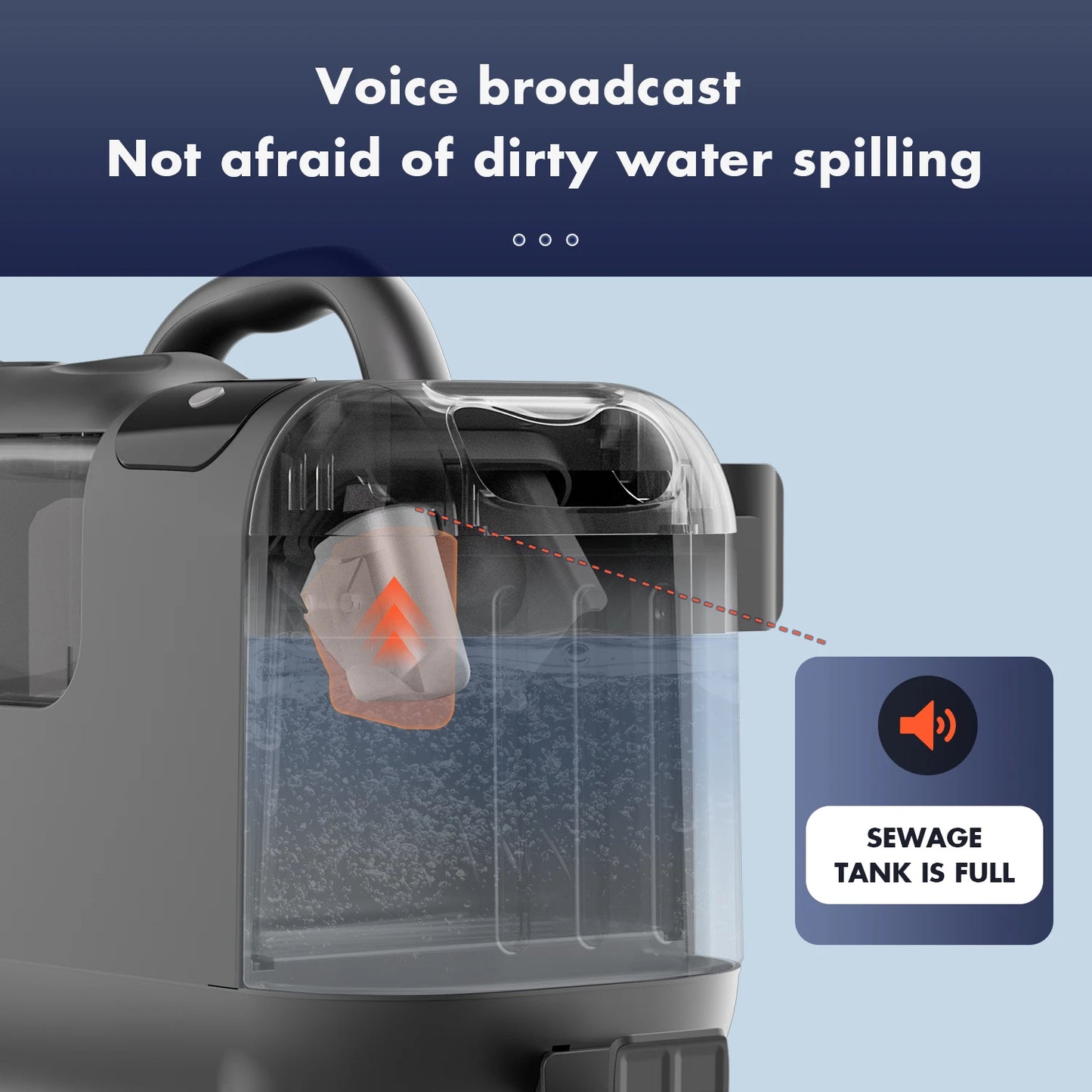 GOOVI 13KPa Suction Steam Spot Cleaner Handheld Spot Vacuum Cleaner For Carpet Sofa Curtain Cleaning Spray Integrated Machine