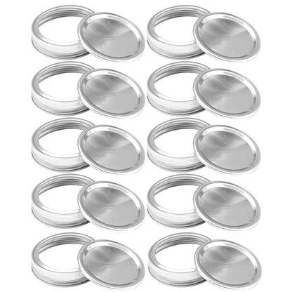 Tinplate Sealing Glass Bottles Canning Lids Universal Rings Storage Solid Caps Wide Mouth Mason Jar Leak Proof Replacement Parts