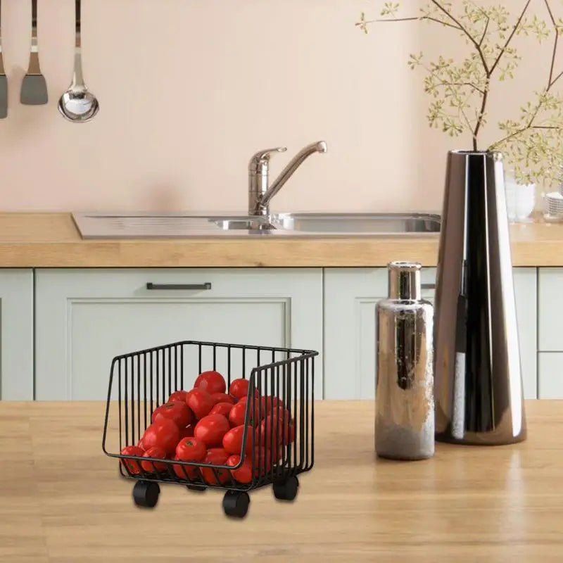 Kitchen Counter Storage Fruit Vegetable Produce Metal Storage Bin Kitchen Organization And Storage Metal Wire Storage Basket