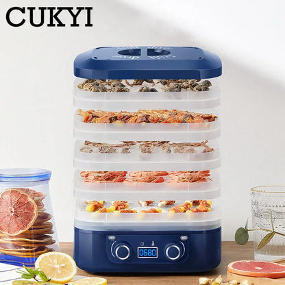 48Hours Long Lasting Thermostatic Fruit Drying Device 3/5 Layers Food Dehydrator Snack Herb Desiccator Temperature Adjustable