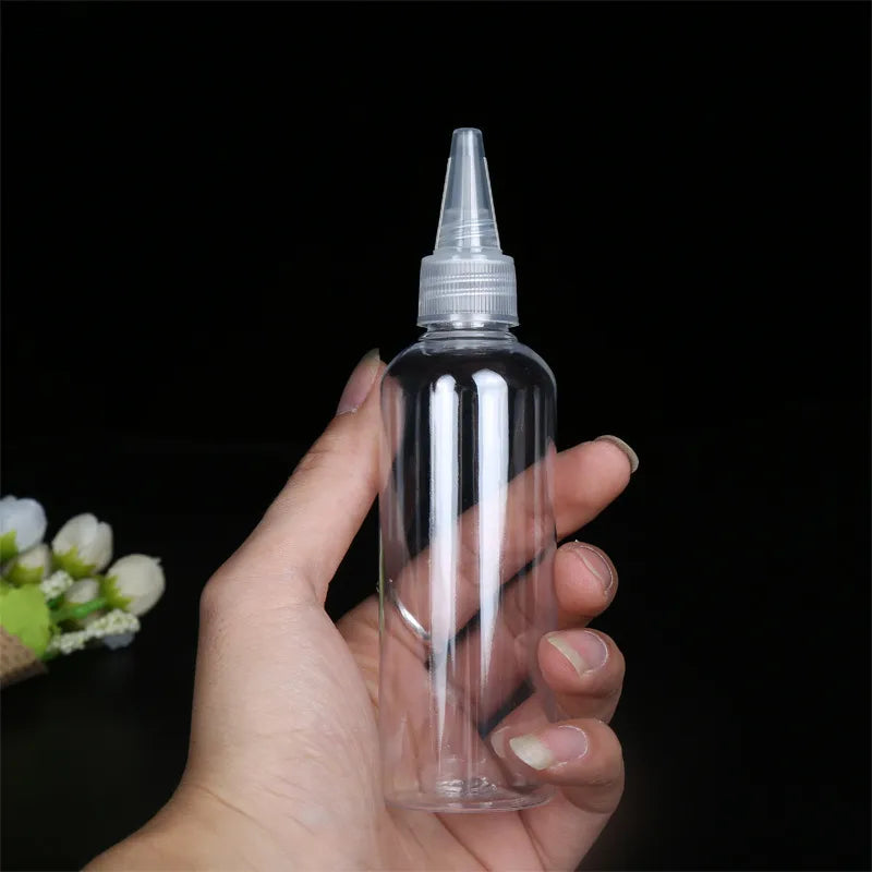 Refillable Bottles Transparent Empty Dropper Bottle Food Grade HDPE Plastic Squeeze Bottle For Oil Paint Liquid Glue Contain