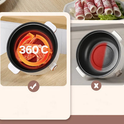 Electric Cooker Multi Cooker Household for Hot Pot Cooking and Frying and Double Layer Soup Heater Pot Fry EU /US Plug