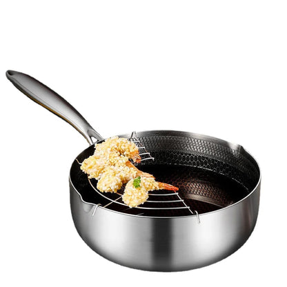 Versatile 316 Stainless Steel Pot for Home Cooking and Baby Food, Designed for Steaming, Boiling, Frying and Stir-Frying