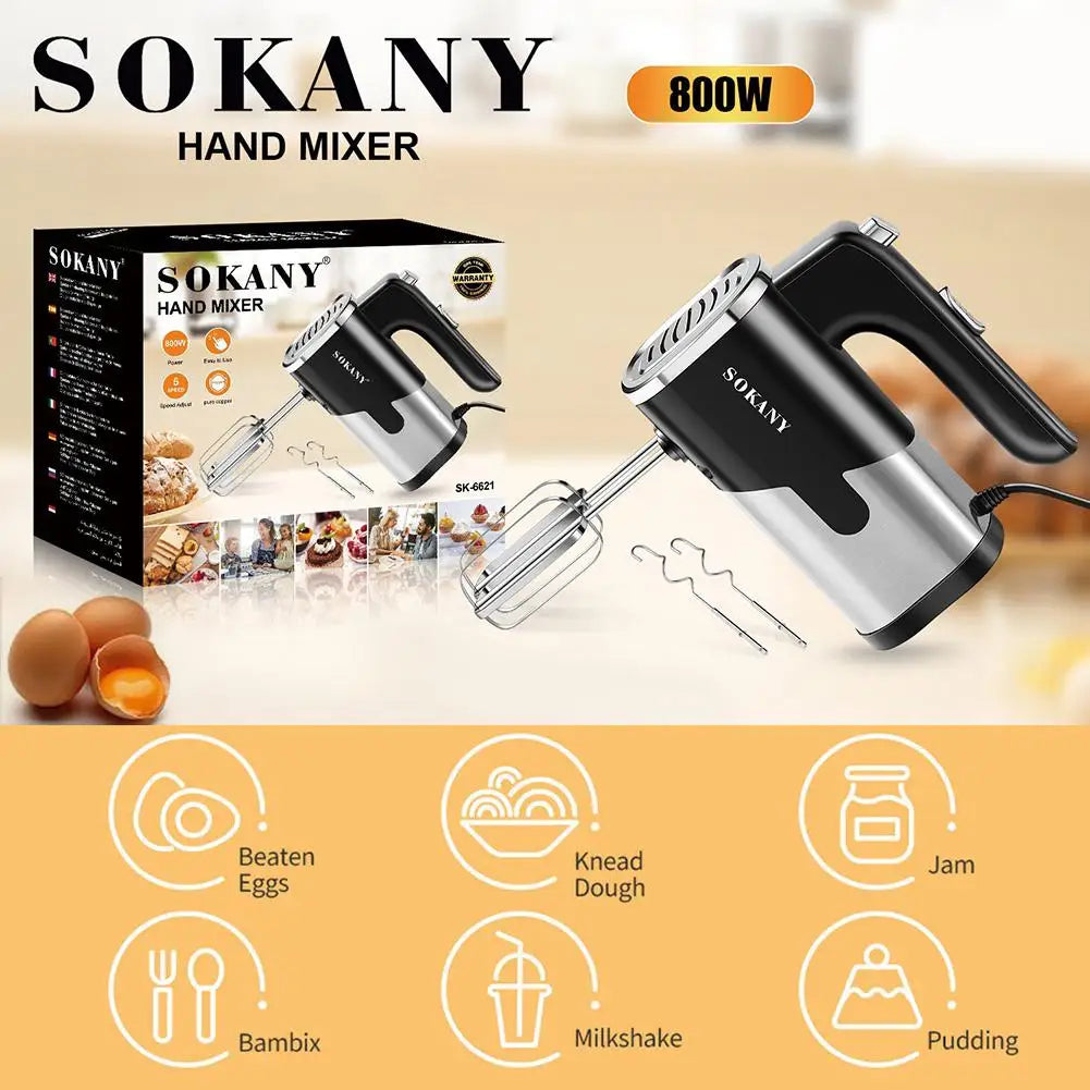 Cake Dough Cream Mixer Machine with Stainless Steel Bowl Multifunction Electric Kitchen Mixer for Baking Supplies