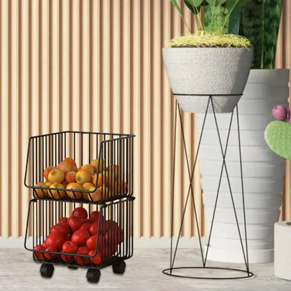 Kitchen Counter Storage Fruit Vegetable Produce Metal Storage Bin Kitchen Organization And Storage Metal Wire Storage Basket