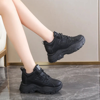 Women's Sneakers 2024 Autumn Thick Bottom Sports Shoes