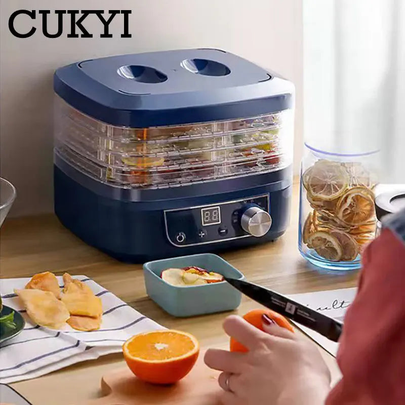 Dried Fruit Vegetables Herb Meat Machine Household MINI Food Dehydrator Pet Meat Dehydrated 5 Trays Snacks Air Dryer EU