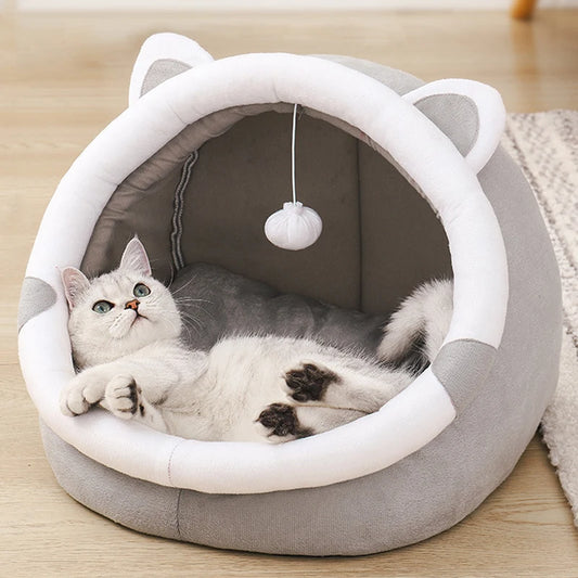 Cute Cat Bed Pet House Kitten Lounger Cushion Small Dog Tent Mat Washable Puppy Basket Cave Mat Soft for Cats House Bed Supplies