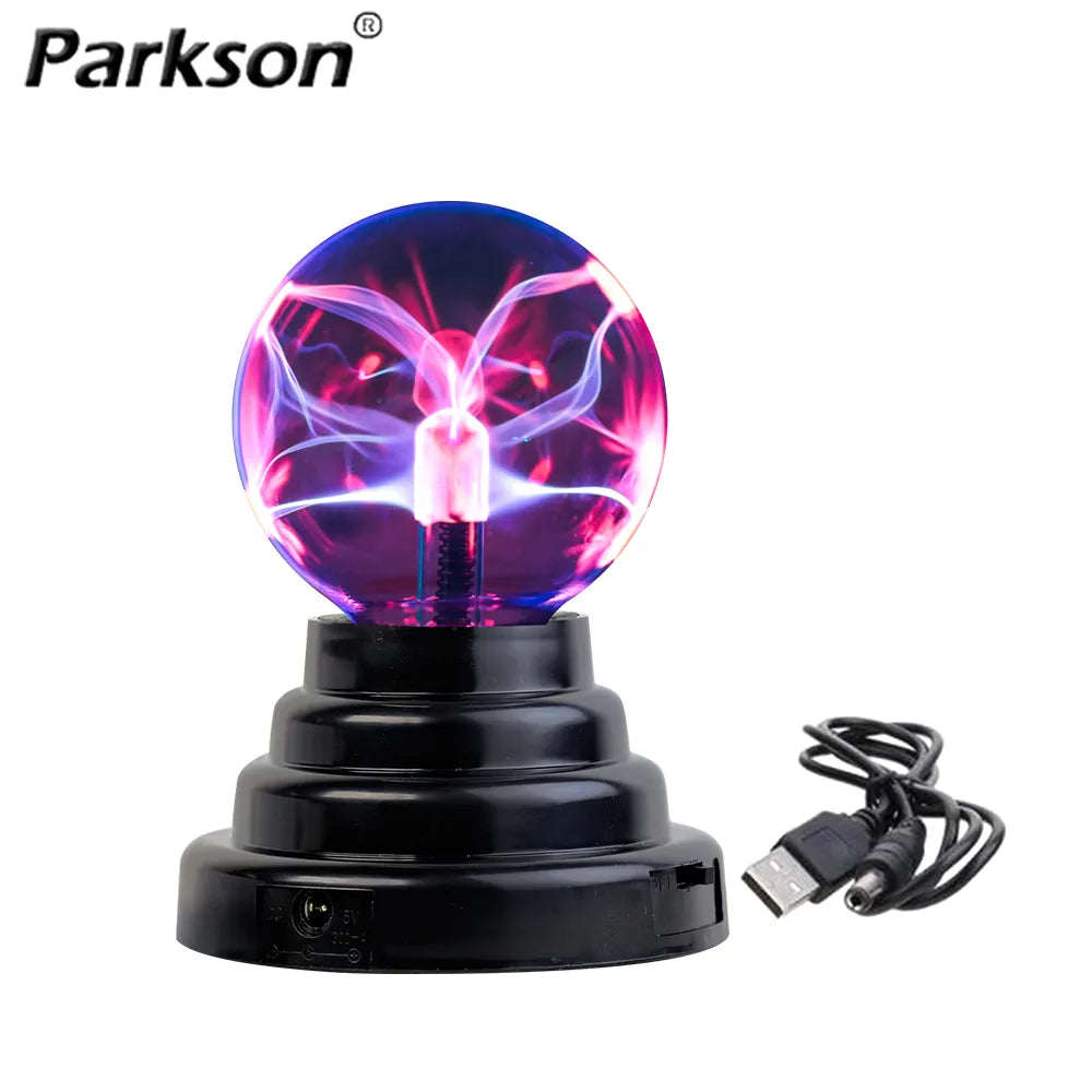 USB 3 Inch Novelty Magic Plasma Ball Night Light Touch Sensitive Atmosphere Children Christmas kid Gift DesK Decor Novelty Lamp