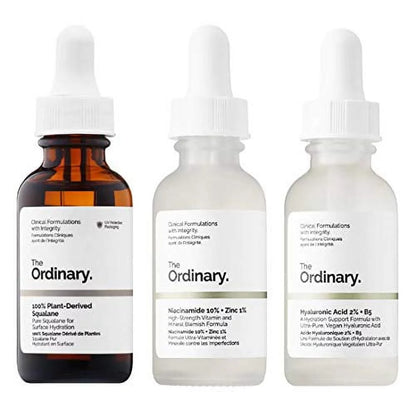 Face Serum Set! 100% Plant-Derived Squalane Prevent Ongoing Loss of Hydration! Niacinamide 10% + Zinc 1% Reduces Skin Blemishes! Hyaluronic Acid 2% + B5 Enhanced Hydration!