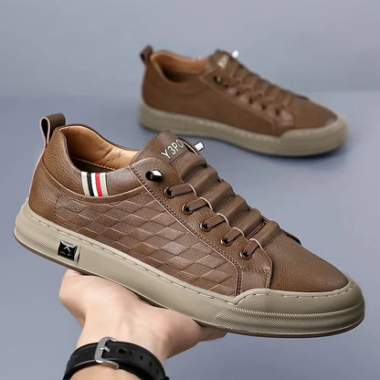 Cow Leather Driving Sports Shoes for Men Spring Autumn New Designer Fashion Causal Sneakers Male Solid Color Men'S Board Shoes