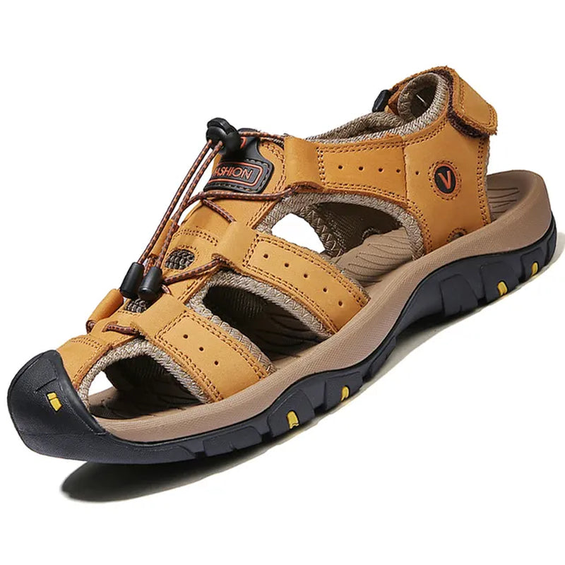 2023 Leather Men Shoes Summer New Large Size Men'S Sandals Men Sandals Fashion Sandals Slippers Big Size 38-47