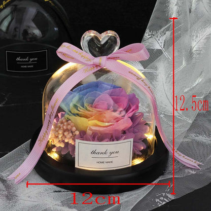 The Beauty of Roses in Jars and the Protection of Wild Animals Valentine'S Day Gift the Only Pink Dome Lamp Mother'S Day Gift