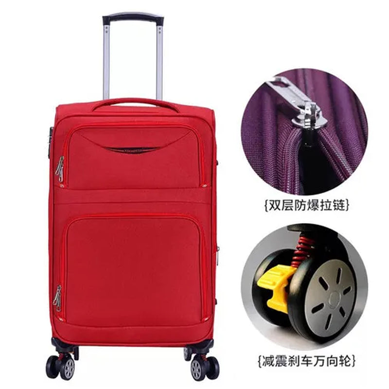 Retro Waterproof Spinner Luggage Set: 20’’-28’’ Sizes