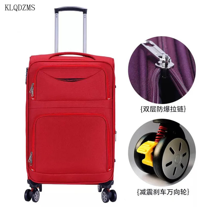 Retro Waterproof Spinner Luggage Set: 20’’-28’’ Sizes