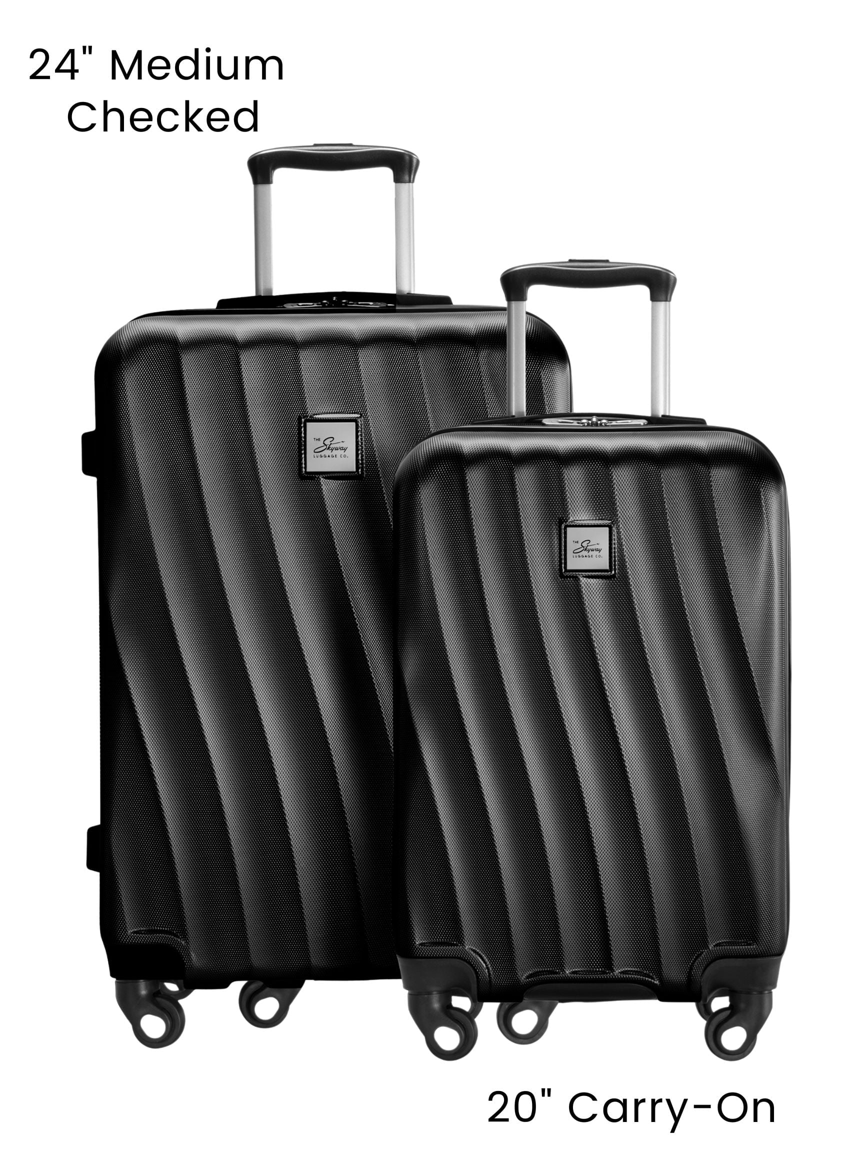 "Roche Harbor Black 2-Piece Hardside Luggage Set with Spinner Wheels"