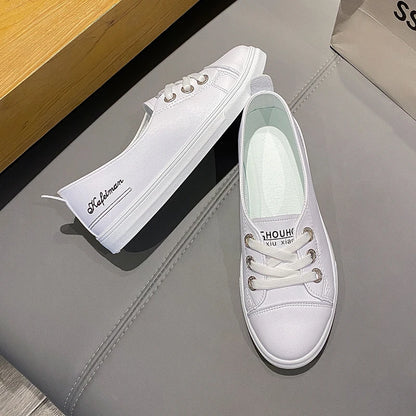 Luxury Women Sneakers Metal Decoration Female Shoes Flat Sneakers Student Shoes Autumn Breathable Casual Shoe Sapatos Femininos