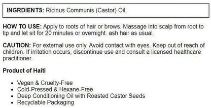 Store Black Castor Oil, Rich Hydration for Hair & Skin, Bold Lashes & Brows, 8 Fl Oz
