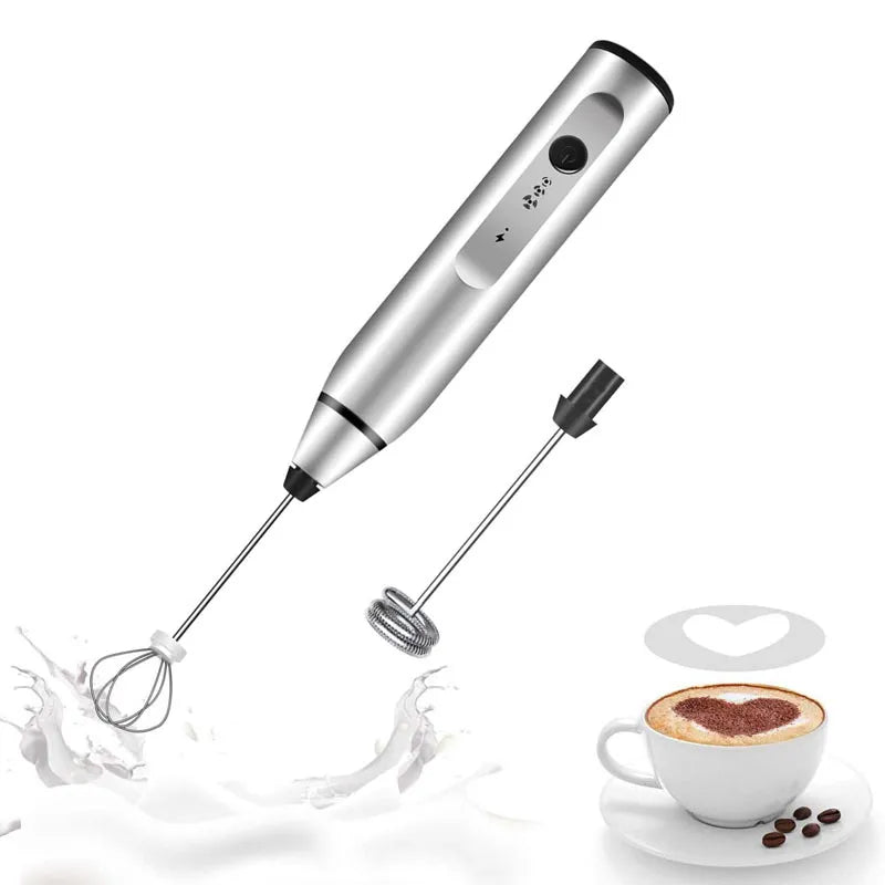 Electric Milk Frothers Handheld Wireless Blender USB Mini Coffee Maker Whisk Mixer Cappuccino Cream Egg Beater Food Blender