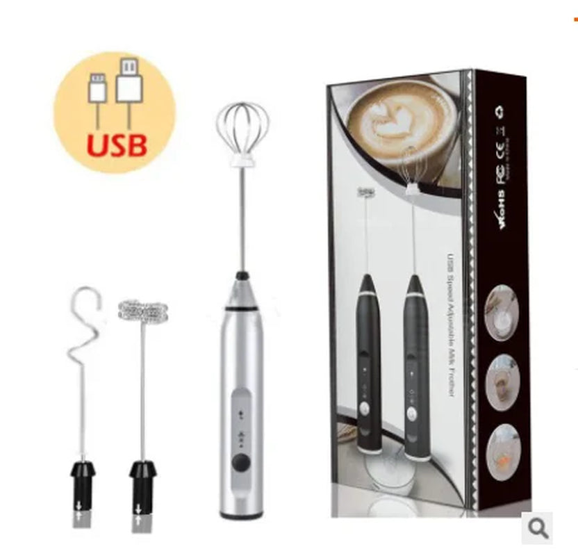 Electric Milk Frothers Handheld Wireless Blender USB Mini Coffee Maker Whisk Mixer Cappuccino Cream Egg Beater Food Blender