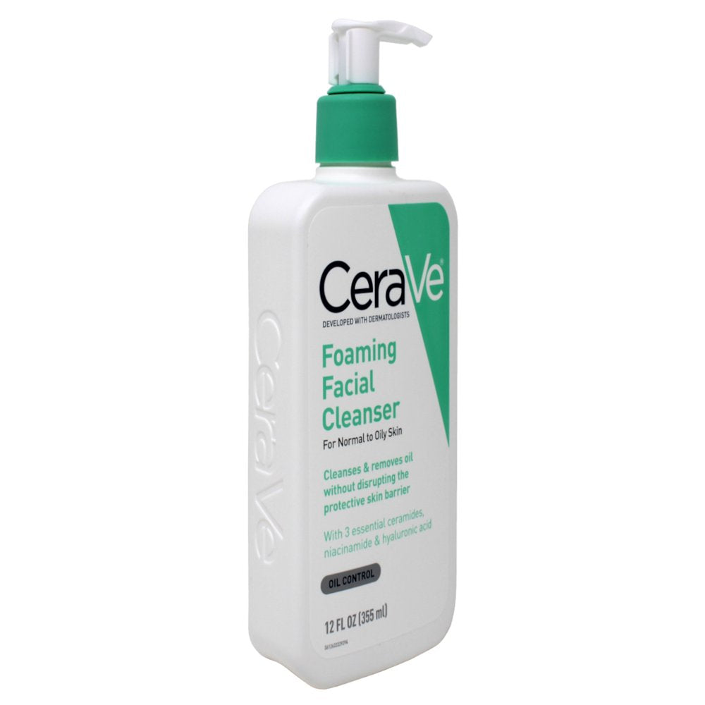 Cerave Foaming Face Cleanser, Fragrance-Free Face Wash with Hyaluronic Acid